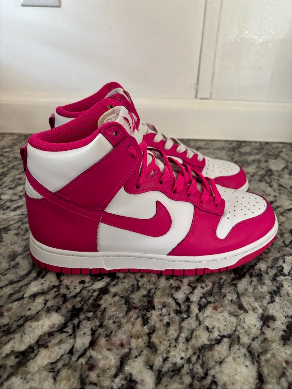 Nike Women’s High-Top Sneakers - White & Hot Pink - Picture 5 of 14
